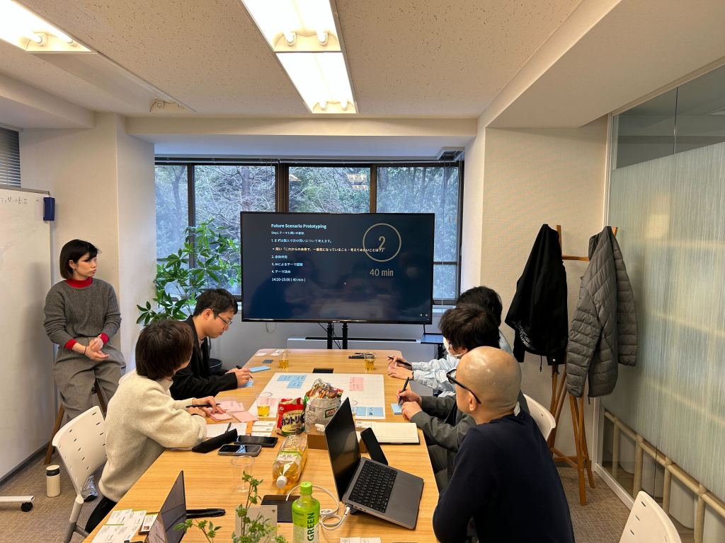 フューチャーセッションズ様提供Future Scenario Prototyping（フューチャーシナリオプロトタイピング）ワークショップ中